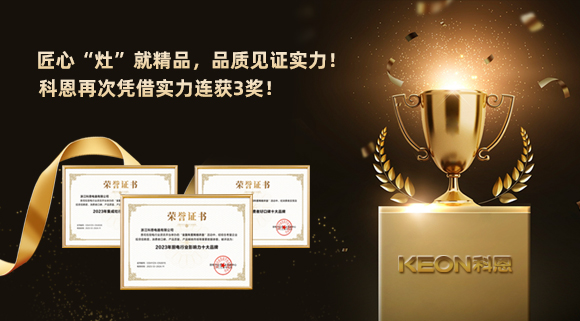 匠心“灶”就精品，品質(zhì)見證實(shí)力！2023年，浙江科恩電器有限公司再次憑借實(shí)力連獲3獎！